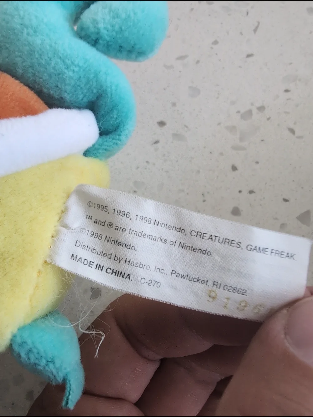 Vintage Hasbro Pokemon Plush Set Squirtle Hoppip Mewtwo Bulbasaur Clefairy